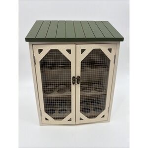 Egg Holder Farmhouse Storage Organizer Cabinet with Double Doors Egg Holds 30